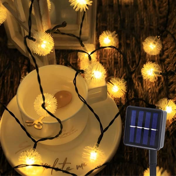 Guía luces diente leon calidas 7 mts Solar